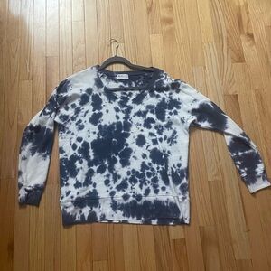 ALLEN Allen Blue and White Tie Diy Sweatshirt Size Medium